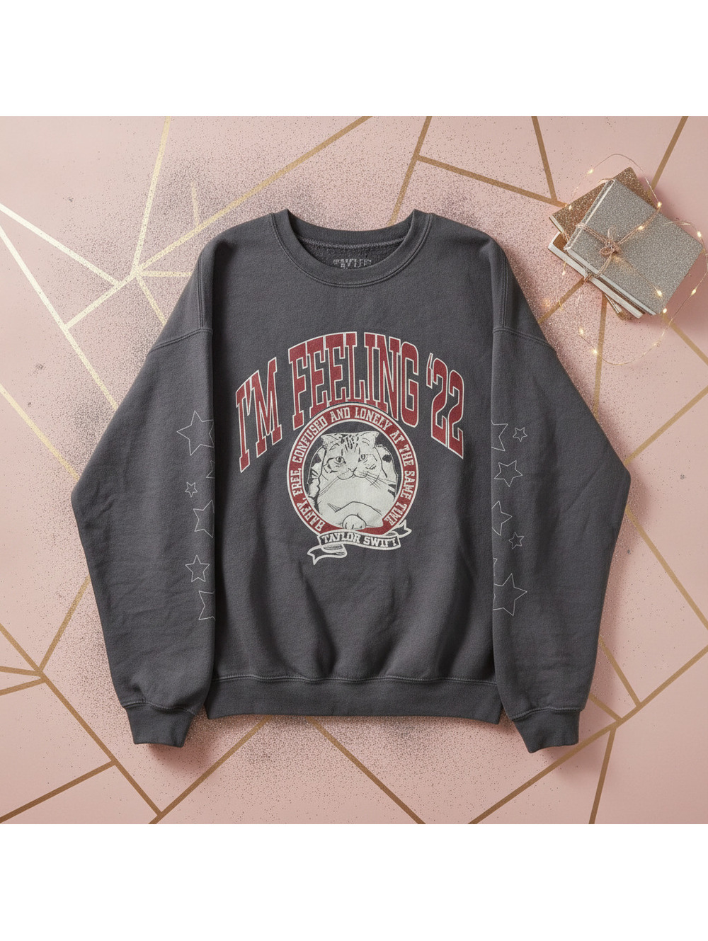 RARE Taylor Swift "I'm Feeling '22" Cat Sweatshirt XL